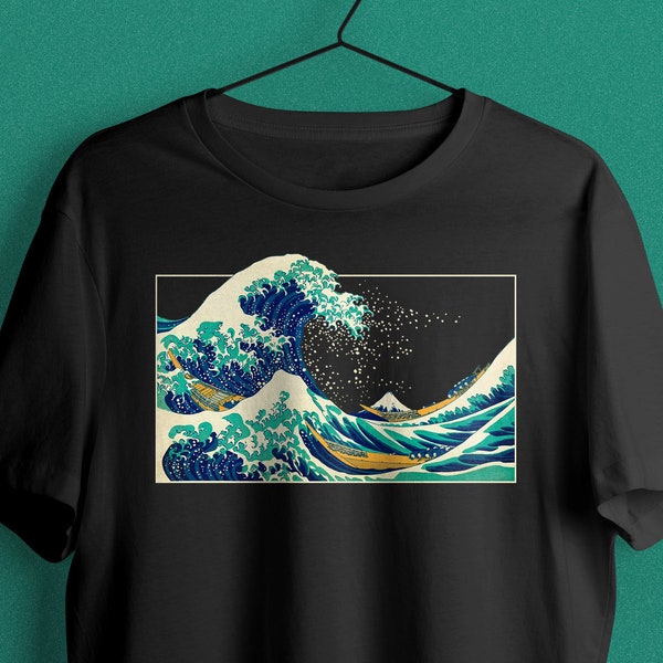 Ukiyo-e Unisex T-Shirt, Asian Art T-shirt, japanese t shirt, Hokusai, Art Tshirt, woodblock print, Kanagawa Shirt