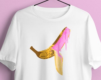 Banana T-Shirt, Pink banana Shirt, Hot t-shirt, Ice cream Shirt, Candy T-shirt, Fluid art shirt
