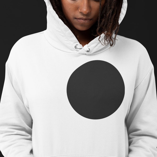 Black circle Unisex Hoodie, Kazimir Malevich Hoodie, Suprematism Hoodie, minimalist Hoodie