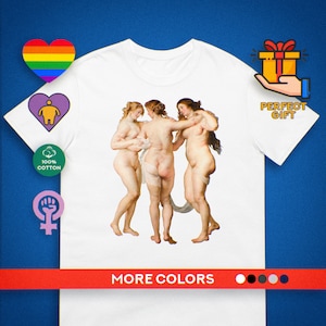 The Three Graces T-Shirt | Peter Paul Rubens Art Tee | Baroque Painting Shirt | Classical Art Unisex T-Shirt | Vintage Museum Gift