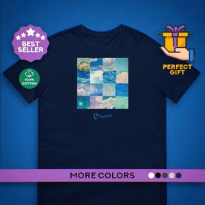 Van Gogh Skies Unisex T-Shirt, Clouds T-Shirt, Starry Night T-Shirt, Collage art T-Shirt, Aesthetic Clothing