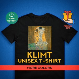 Gustav Klimt Money T-Shirt | Art Nouveau Graphic Tee | The Kiss Inspired Shirt | Aesthetic Vintage Art T-Shirt | Unique Artistic Gift