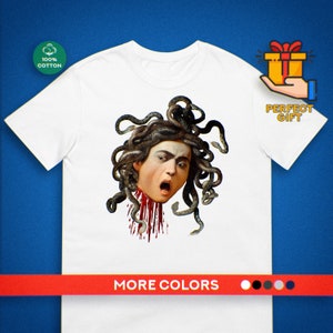 Medusa T-Shirt Unisex | Caravaggio Art Tee | Greek Mythology Shirt | Baroque Aesthetic T-Shirt | Classical Painting Gift
