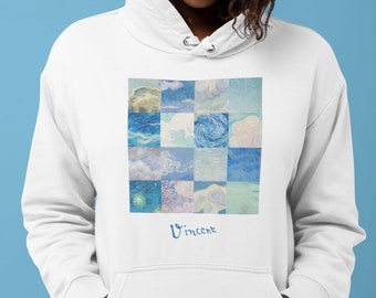 Van Gogh Skies Unisex Hoodie: Art Collage Sweatshirt Canada
