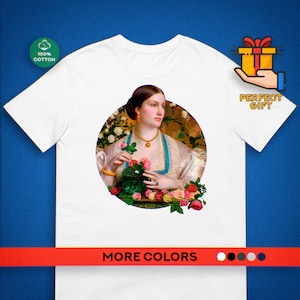 Camiseta con estampado estético de camiseta de arte Frederick Sandys regalo de arte para ropa de moda para amantes del arte regalo impresiones de arte populares para la moda