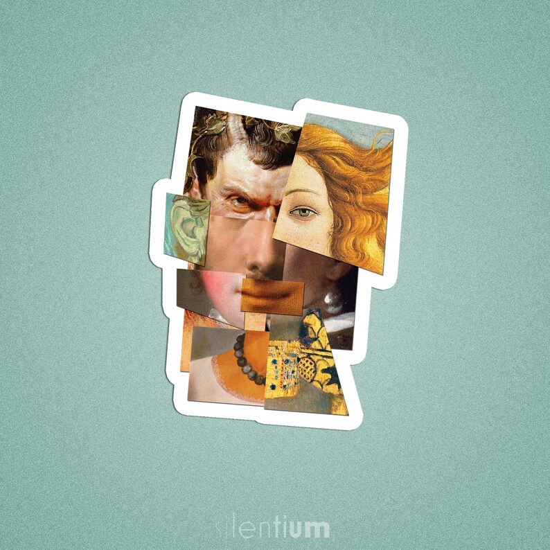 Famous Paintings Portraits Collage sticker,Adult Sticker Planner stickers Art History Sticker laptop decal
