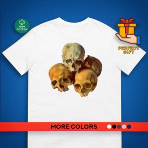 Paul Cezanne T-shirt, Art T-Shirt, Skulls T-shirt, Aesthetic T-shirt, Postimpressionism art T-shirt
