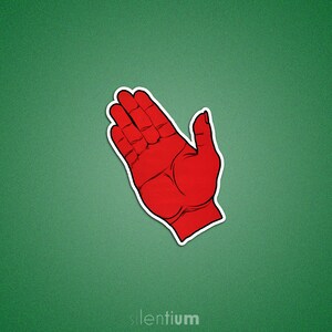 Red Hand Sticker, Adult Sticker, Planner stickers, laptop sticker, Art History Sticker