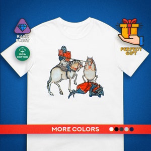 EGG HORSE Unisex T-Shirt, Medieval art t-shirt, Funny T-shirt, Meme T-shirt, Horse T-shirt, Knight t-shirt