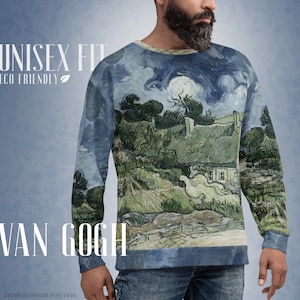 Van Gogh Sweatshirt | All-Over Print Sweater | Art Lover Gift | Eco-Friendly Fashion | Starry Night Inspired | Artistic Clothing | Pullover