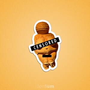 CENSORED sticker, Venus of Willendorf, Aesthetic stickers, Planner sticker, laptop decal