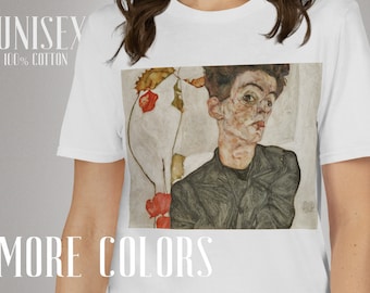 T-shirt unisexe Egon Schiele, T-shirt beaux-arts, T-shirt Art Lover, Vêtements esthétiques