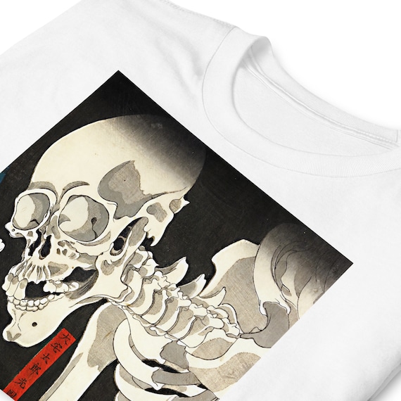 Ukiyo-e Art T-shirt, Skeleton T-shirt, Asian Art T-shirt