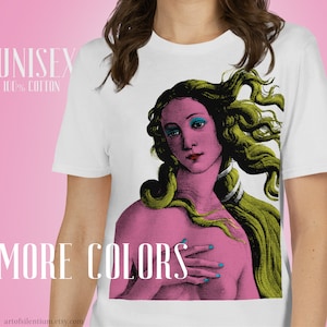 Pop Art Venus T-Shirt | Unisex Tee | The Birth of Venus | Sandro Botticelli Art | Colorful Graphic Tee | Museum Gift | Artistic Fashion