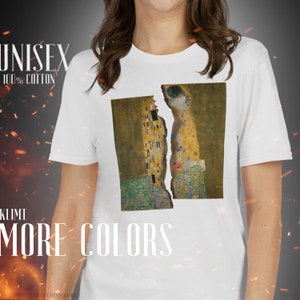Gustav Klimt T- Shirt, The kiss art tee, Aesthetic tshirt, History Art t shirt, Lovers tee Burnt T-shirt,