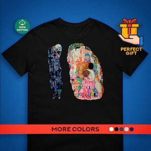 Gustav Klimt T-Shirt für Kunstliebhaber T-Shirt für Künstler Tee Geschichte Kunst Geschenk Tod und Leben Kunst ästhetische Tshirt