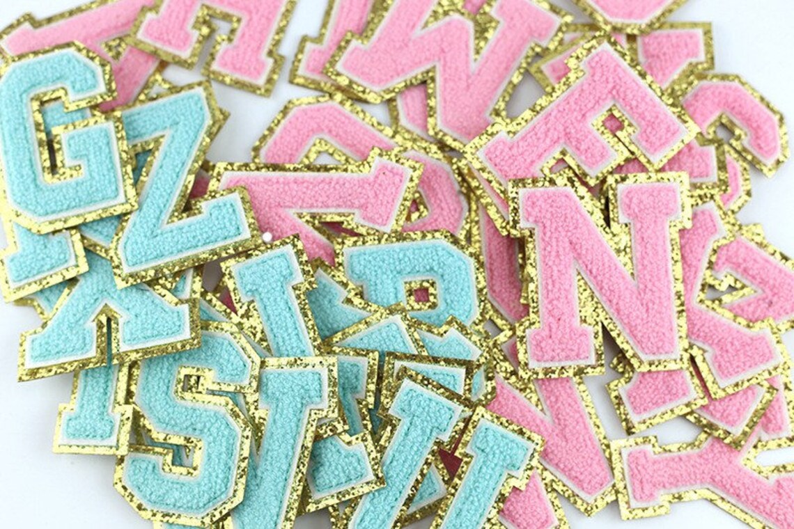 3 Inches Personalized Chenille Letter Handmade Etsy