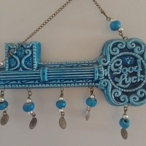 Large Egyptian Ceramic Key for Protection