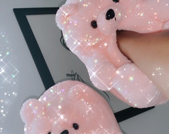 Chaussons ours en peluche