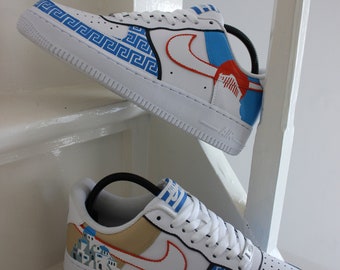 Aangepaste 'Griekenland' Nike Air Force 1 sneaker