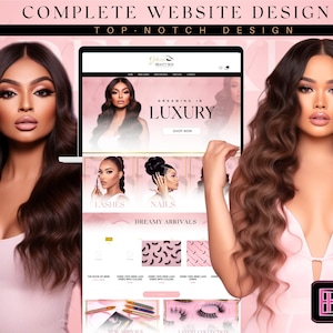 Custom Shopify website Beauty E-commerce websites for boutique fashion hair and lashes