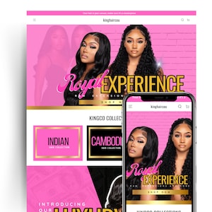 Shopify Luxury Hair Website Template , Premade Hair Website, Shopify Website Theme, Hair Stock Images, Canva, Instant Download