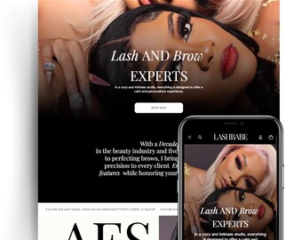 Estetisk frans Shopify-tema mall, fransföretagswebbdesign