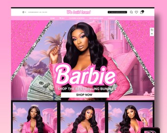Luxury and Elegant Silver Hair Website Setup Service Design for any business on wix and shopify, Website Design Templates Setup