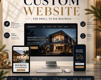 CUSTOM WEBSITE DESIGN | Unlimited Revisions | ui ux design | E-commerce Minimalist Modern Sophisticated