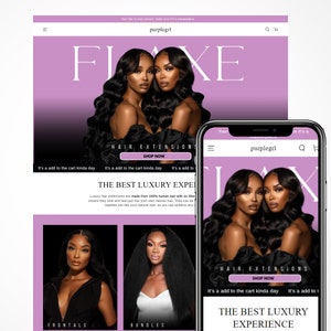 Shopify Hair-websitesjabloon, Hair-website, Shopify-websitethema met bewerkbare cava-banners