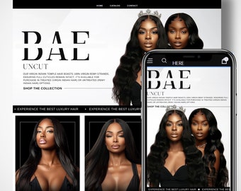 Hair Website Shopify Template: Editable Banners