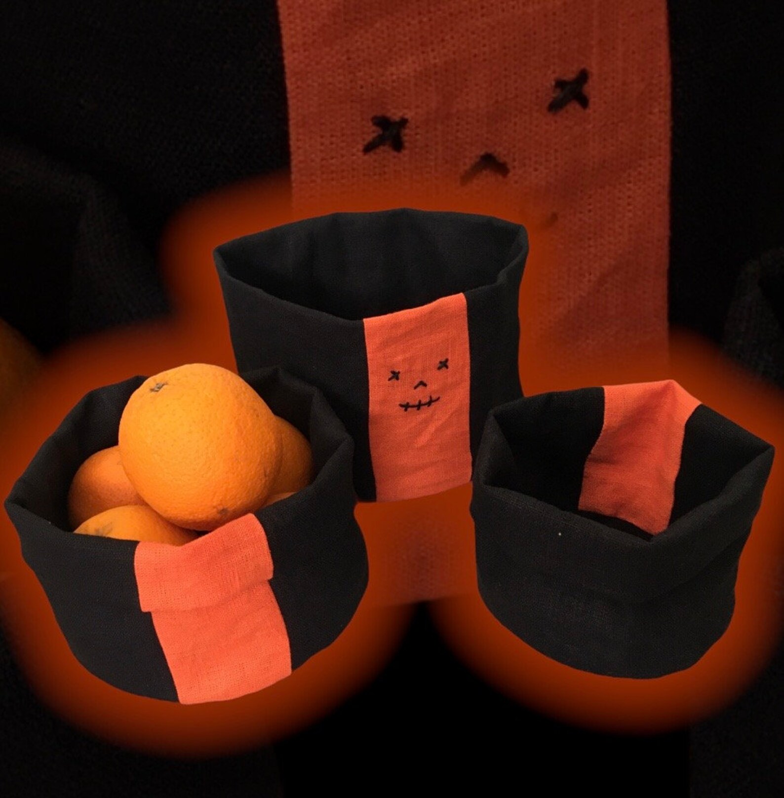 Storage Basket/bin Halloween Bag for Treats Multiple Colour Etsy