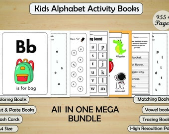 Alphabet Beginner Sounds Bundle! Printable Activities | +955 pages | Alphabet | Matching | Tracing | Flashcards | Coloring | verbs | +More