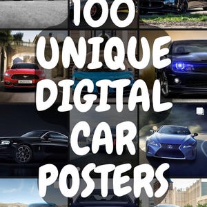 100+ Supercars Digital Posters - Ultimate Collection for Automotive Enthusiasts Instant Download via Google Drive