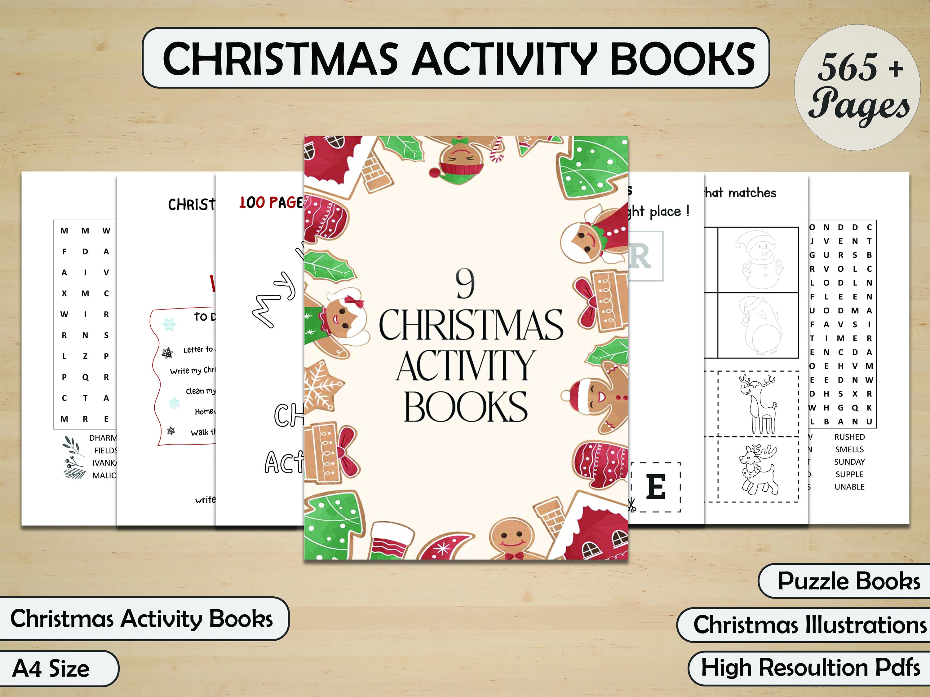 9 Christmas Big Bundle Activity Books, Printable Christmas Activities ...