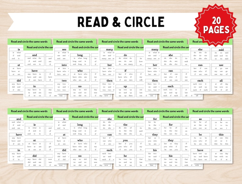 Sight Words Worksheets Bundle | Preschool-kindergarten, +400 Pages (PDF ...