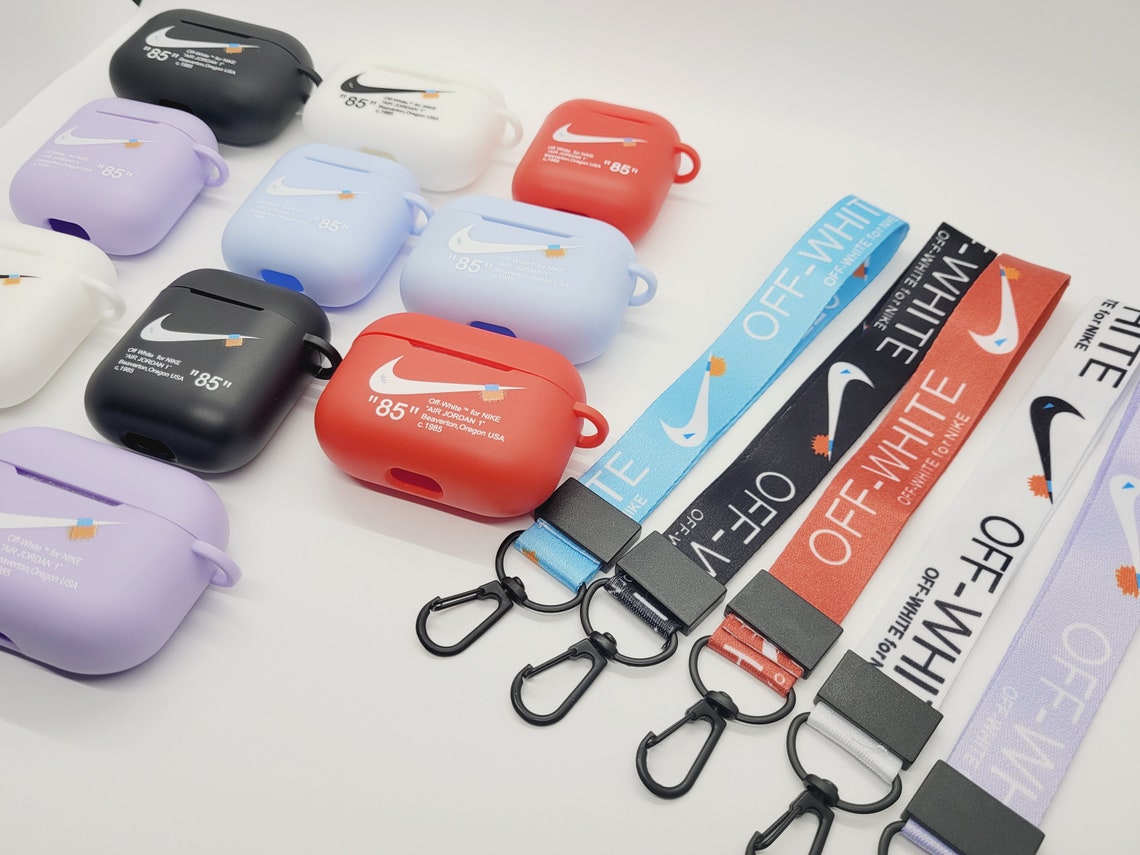 Off White Inspired AirPod Case with Strap Generations 1 2 | Etsy