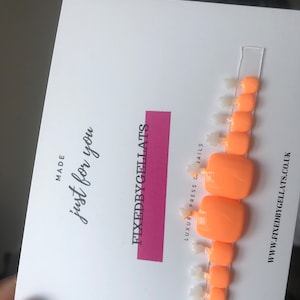 20 piece Acrylic style Presson toe nails | Hand painted with gel| reusable press on pedicure|  size xs-Xl