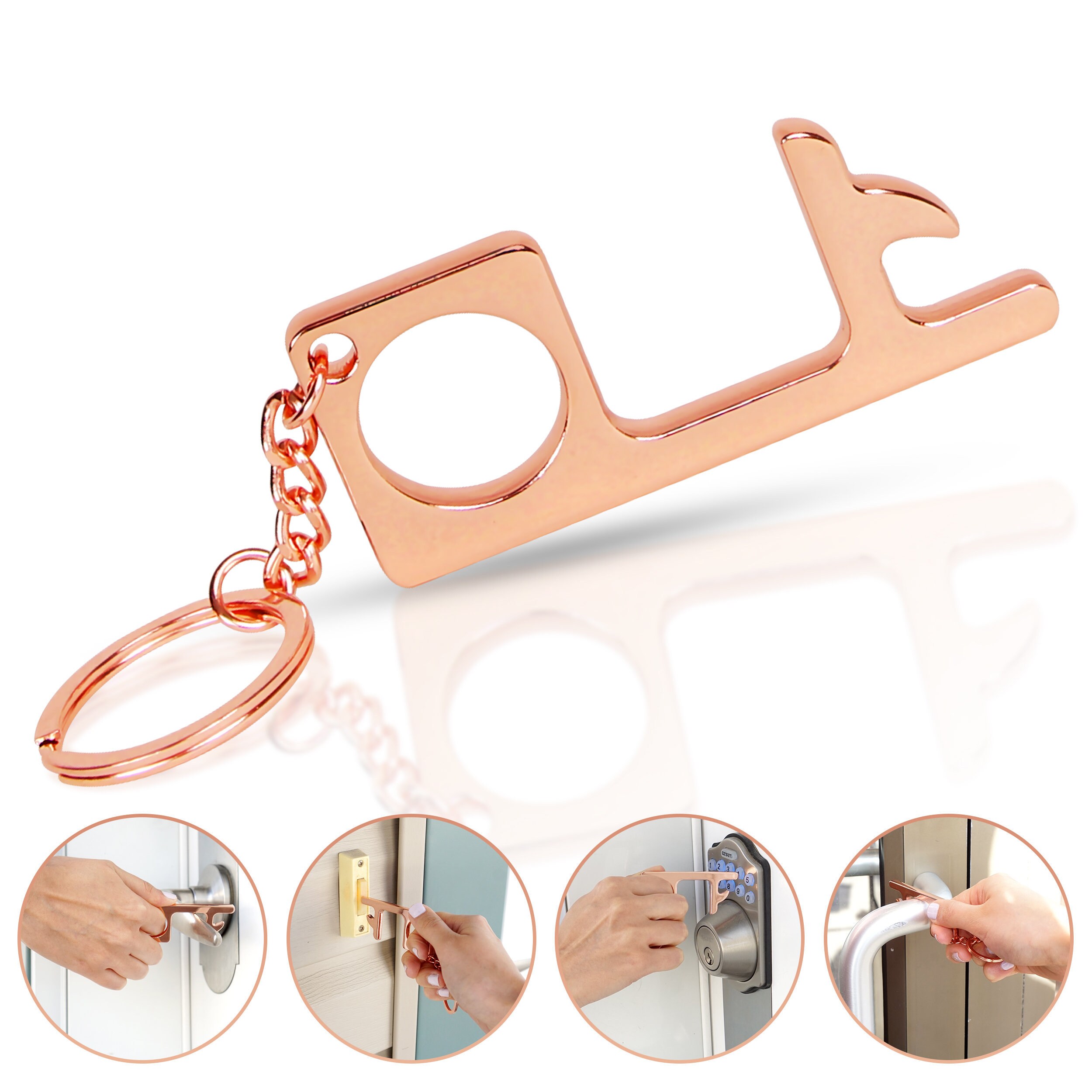 No Touch Copper Touchless Door Opener Multi Tool Keychain With Etsy No Touch Copper Touchless Door Opener Multi Tool Keychain With Etsy
