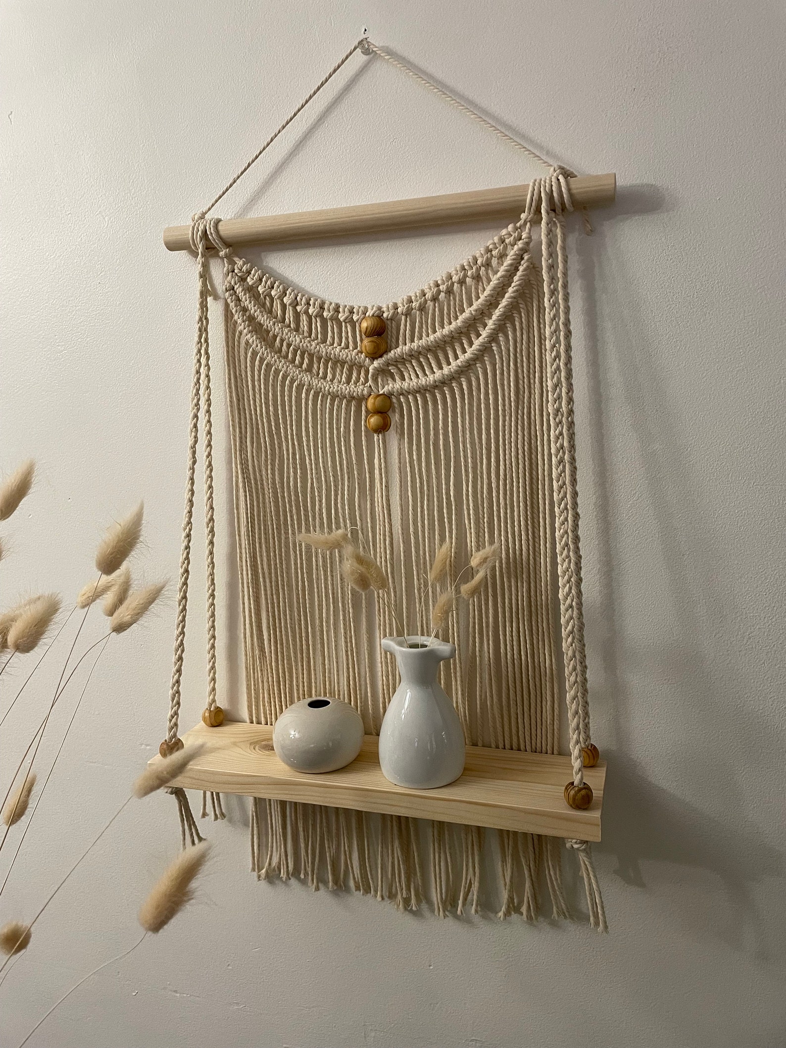 Macrame wall hanging shelf/ macrame gifts/ macrame hanger Etsy