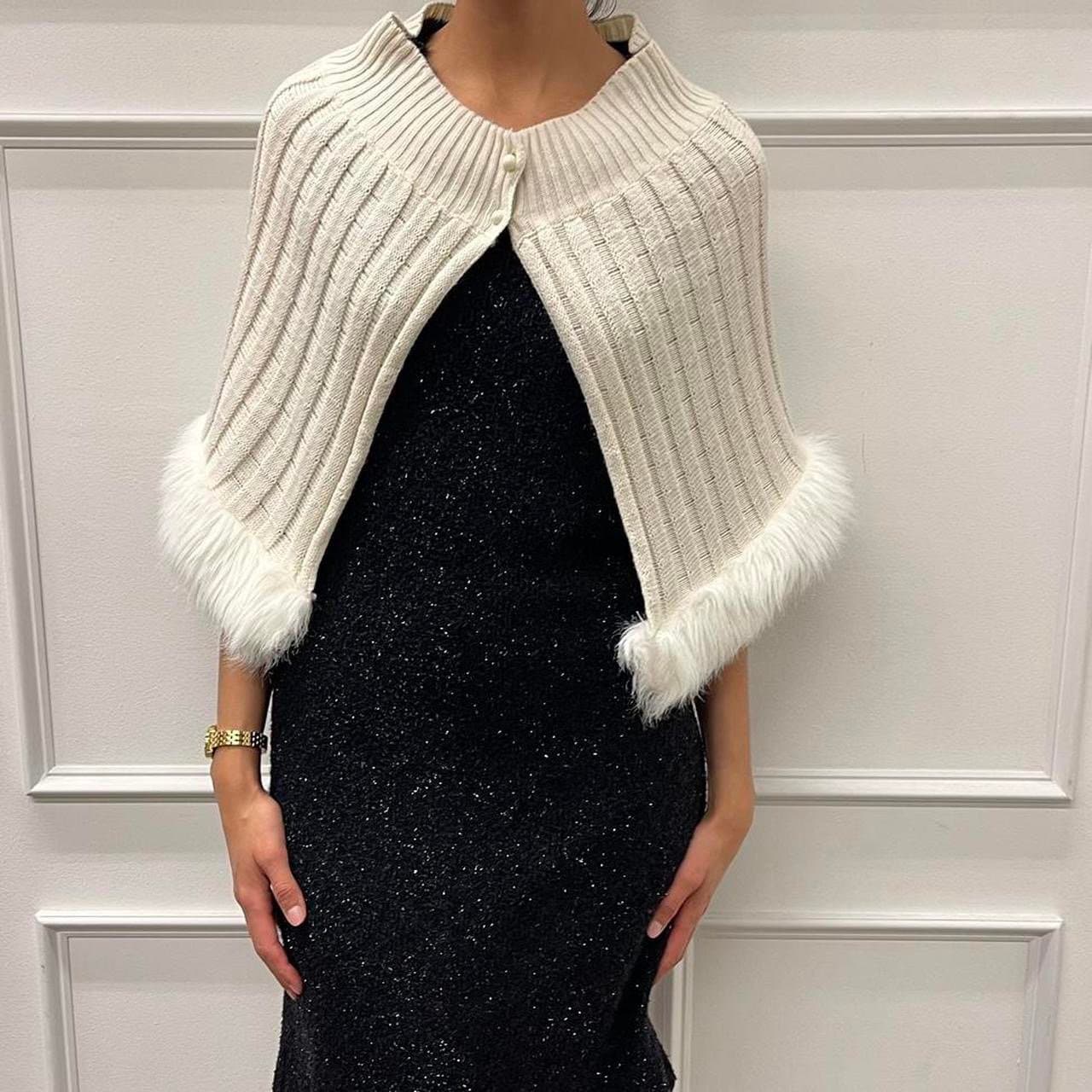 mindfulmonse Y2k Faux Fur Knitted Capelet, image size:1280x1280