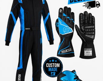 Custom Go-Kart Racing Suit, Gloves, Boots Set