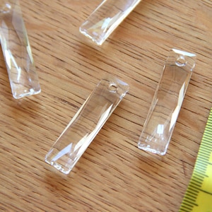real SWAROVSKI 38mm x 12mm crystall pendant charm glass rhinestone big transparent