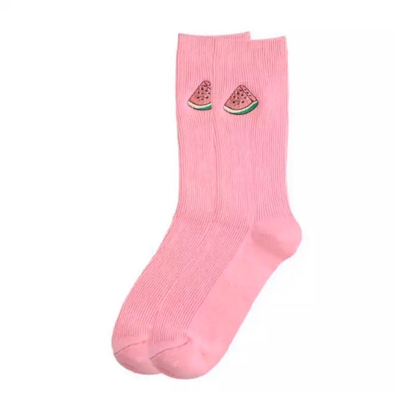 Fruity Embroidered Socks Women Socks Gift for Her Gift Etsy UK