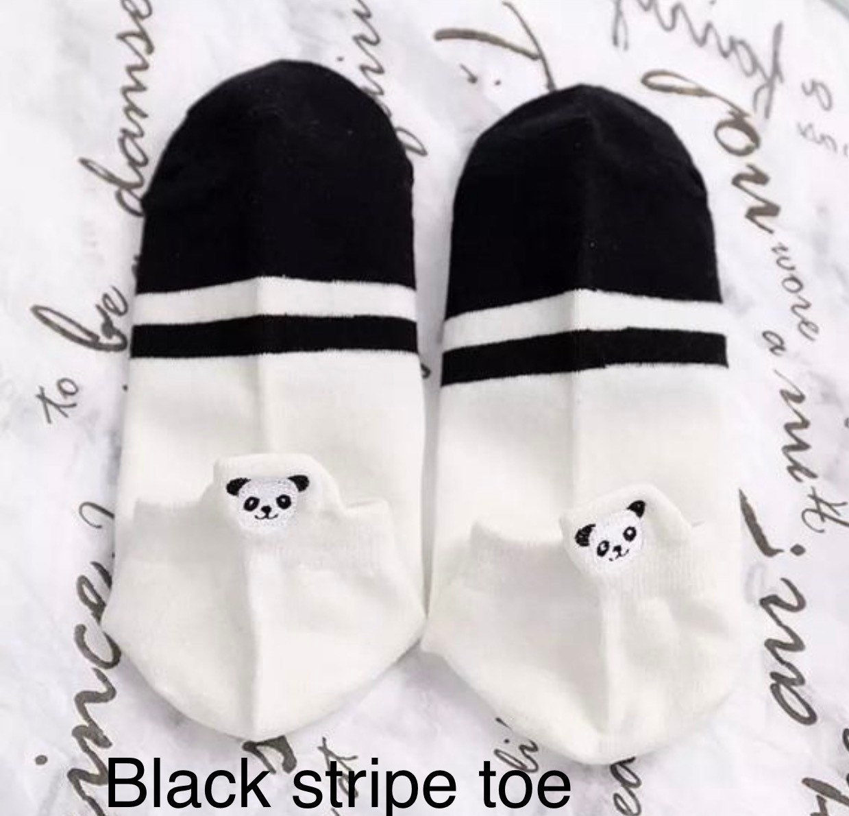 Panda Ankle Socks Panda Socks Embroidery Panda Panda | Etsy