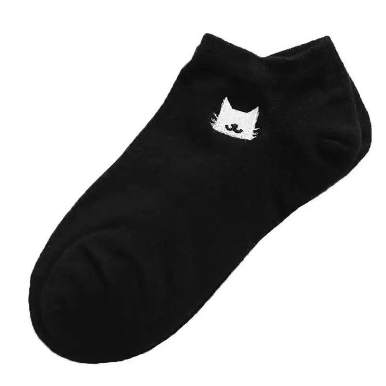 Cat Socks Ankle socks Women Socks Gift Cat Embroidery Etsy