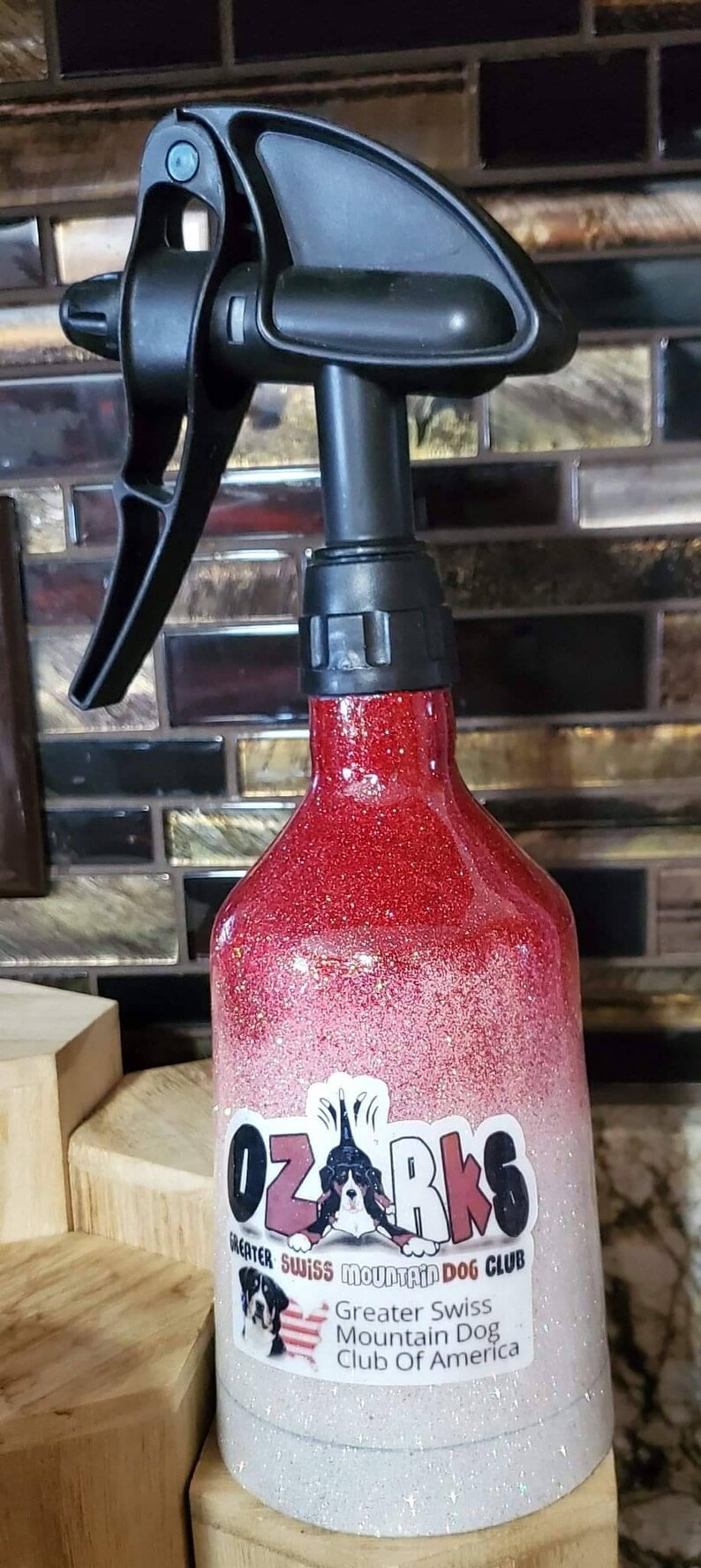 Glittered Spray Bottle Dog Show Trophy Package, Dog Show Spray Bottle