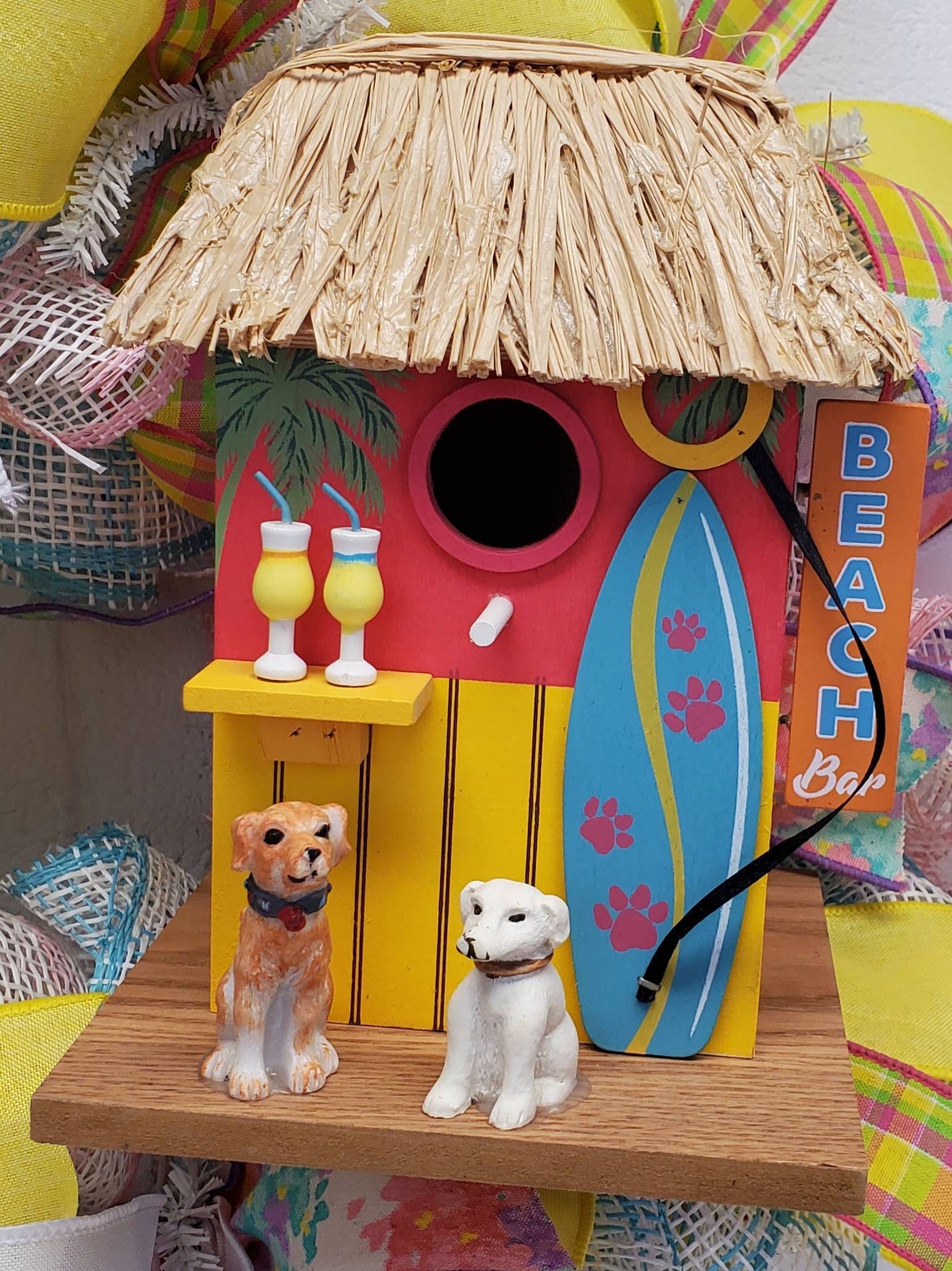 beach-bar-dog-deco-mesh-wreath-beach-wreath-summer-wreath-surf-board