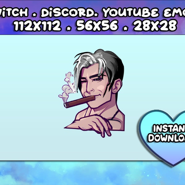 Twitch Emotes Guy Silver Hair Etsy