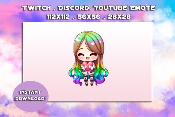 Rainbow Ombre Hugging Heart Emote for Twitch Unique Anime - Etsy Rainbow Ombre Hugging Heart Emote for Twitch Unique Anime - Etsy